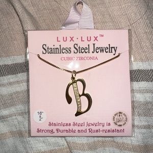 B stainless steel necklace